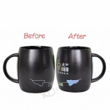 Eco-friendly color changing ceramic tumbler wine mug