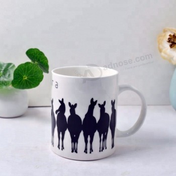 hot sale decorative ceramic color change magic thermal mug
