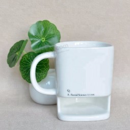Kaffee-Sublimationsbecher aus weißem Keramik-Porzellan 3d mit Logo-Druck