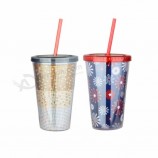 best selling reusable clear sublimation magic plastic cups with lids for wholesale