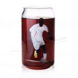 Glass Drinkware Beer Steins Mugs Custom OEM Color Changing Logo Sublimation Bamboo Coffee Football Cups