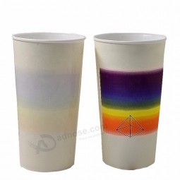 14oz logo promotion reusable color changing plastic travel coffee pp magic mug with lid