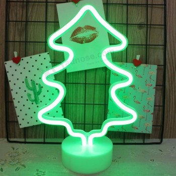 Décoration de la maison batterie alimenté led signe néon personnalisé coloré led néon lumière de Noël