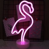 Decoração usb lâmpada de luz de neon levou flamingo flexível luz de néon personalizado