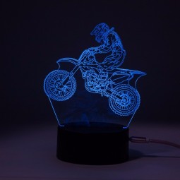 3D illusion Motorcycle Model small USB LED lamp glow night light for home bedroom decoration
