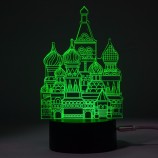 Building USB Charging Castle Building 3D Led Mood Sensor Night Light Sensor 3D Creative Light
