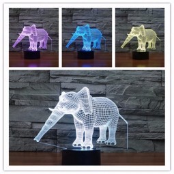 3d Illusion Led Light The Elephant Arclee Night Lamp