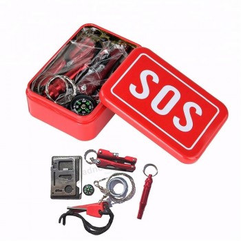 Kit de sobrevivência de emergência ao ar livre kit de sobrevivência sos