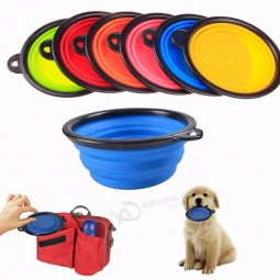 Fabric Foldable Food And Water Travel Pet Bowl