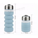 Silicone Folding Water Bottle Silicone Collapsible Foldable Sports Water Bottle