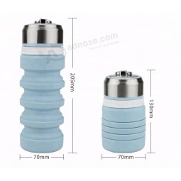 Silicone Folding Water Bottle Silicone Collapsible Foldable Sports Water Bottle