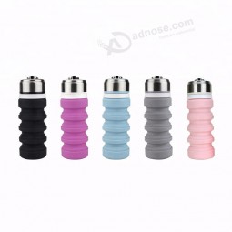 Travel Portable Squeeze Sports Collapsible Silicone Water Bottle