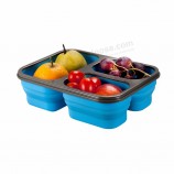 rectangular storage take away silicone food lunch box fruit packaging box