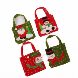 christmas shopping bag christmas reusable candy socks gift packaging tote bag canvas