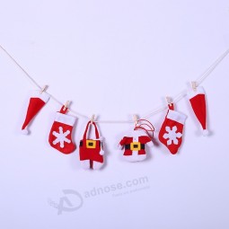 Fashional bandera colgante adorno de navidad colgando de la decoración