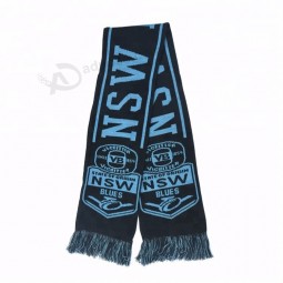 Winter Embroidered Fashion Football Knit Sport Knitted Soccer Scarf