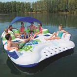 Oem custom pvc tropical tahiti inflatable water floating island