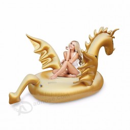 Conception de mode géant gonflable dragon doré piscine flotteur