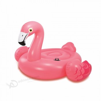 流行的oem定制pvc动物形粉红色充气巨型火烈鸟池浮动