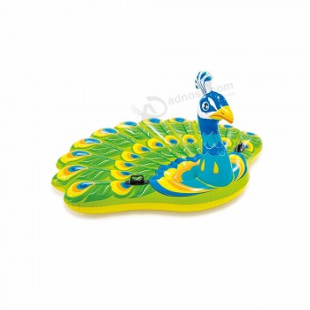Piscina inflada personalizada do brinquedo da piscina do pavão que flutua