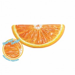 水果形状充气水池浮床垫橙色切片垫水浮动