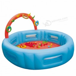 Pvc baby speelgoed opblaasbaar plastic zwembad 3 ring tuin zwembad