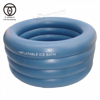 充气水晶蓝色圆形浅水池婴儿游泳池