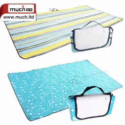 printed pocket 600D polyester fabric machine washable picnic rug