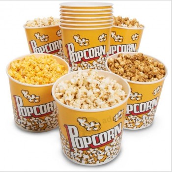 Produttore di marca di otor amazon vendita calda stampa personalizzata singola parete tazza di carta secchio popcorn secchio