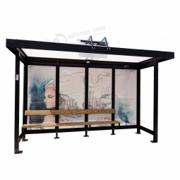 Easy assembly outdoor advertising bus shelter