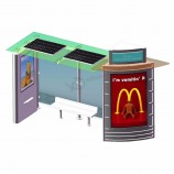 Metal solar bus stop shelter custom design