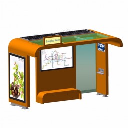Refugio de parada de autobús solar personalizado