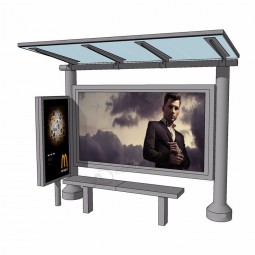 Stainless steel customized made bus stop shelter custom