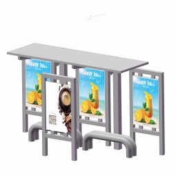 Customized Style Stainless Steel Bus Stop Shelter Custom