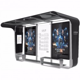 Smart Bus Stop Floor Standing LCD Kiosk with Bus Shelter