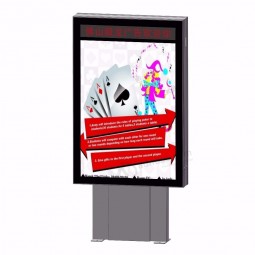 Design de caixa de luz de publicidade yeroo retângulo de alumínio mupi