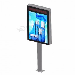 Aluminium led scherm reclame lichtbak lamp post display