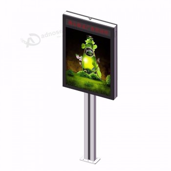 Publicidad en la calle pantalla led digital lightbox lámpara poste cartelera