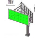 double side v shape structure led screen support billboard