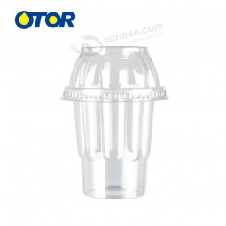 Пищевая марка ot 8oz пищевого качества одноразовая пластиковая мини чашка для мороженого с крышкой
