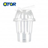 Wholesale 8oz food grade disposable pp plastic mini ice cream cup with lid with high quality