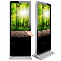 Indoor vloerstandaard tft touch panel reclame display signage op maat