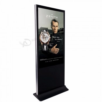 Support de plancher intérieur affichage numérique de signalisation lcd tactile kiosque personnalisé