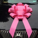 커스텀 로고가 새겨진 거대한 웨딩 핑크 30 인치 카 보우