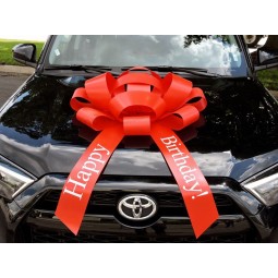 Red ribbon butterfly pull bow for wedding car decoration