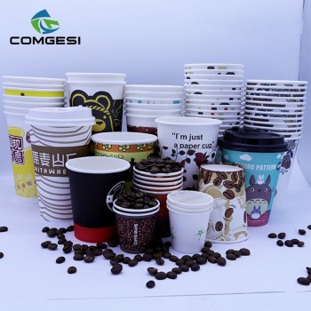 8Once paper cups with lid_colorful single wall coffee paper cups_custom print coffee paper cups