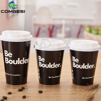 7盎司的 Coffee cups with logo_disposable logo printed coffee paper cups_disposable coffee paper cups