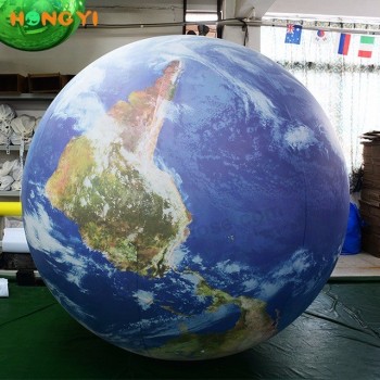 Gigante pvc publicitario inflable planeta tierra globo