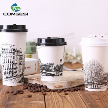 Tazas de café aisladas desechables_4 oz papel tazas de café_bulk tazas desechables
