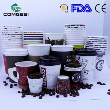 Taza de papel coffee_4 oz 7 oz tazas de papel pequeñas para vending_logo impresión en tazas de papel